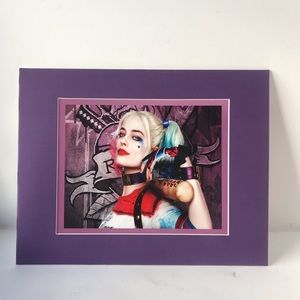 Harley Quinn matted print wall art size 11x14